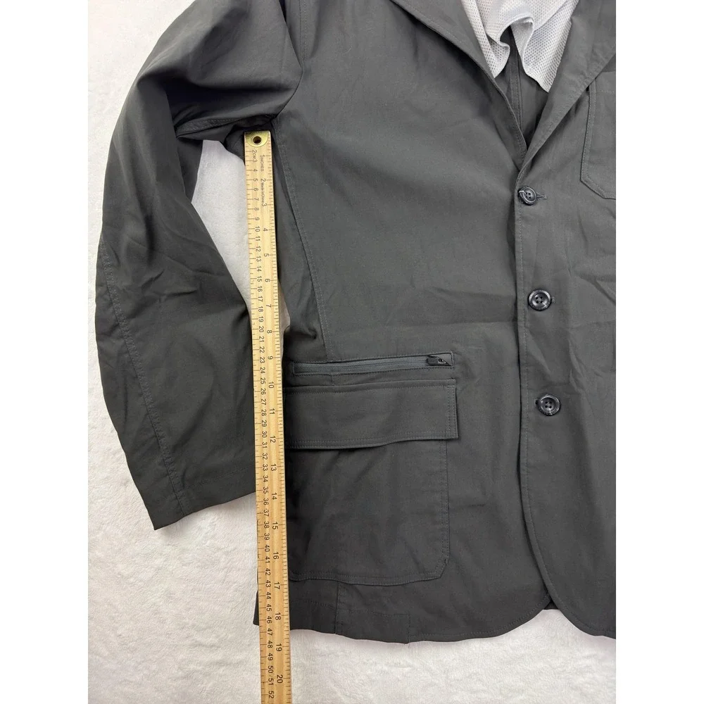 Eddie Bauer Blazer‎ Mens 42 Gray Travex Three Button Travel Jacket